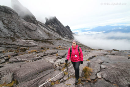 Walking on the rockface