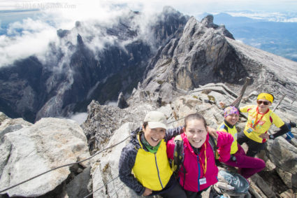 Group photo on top of Mount Kinabalu