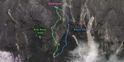 Map of Ranau and Kota Belud Trails