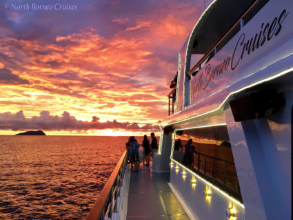 Beautiful sunset at Kota Kinabalu Marine Park