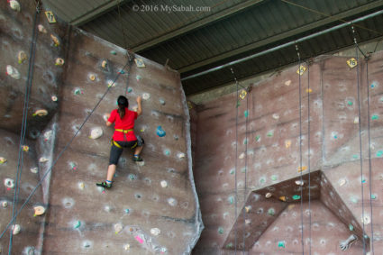 girl almost reaches the top