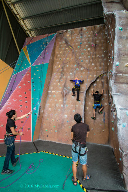 Climbers on belay