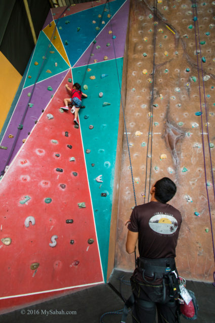 kid climbing in SICC