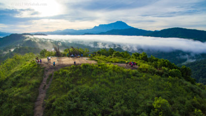 Sea of cloud on Bukit Perahu (Ruhiang Hill)