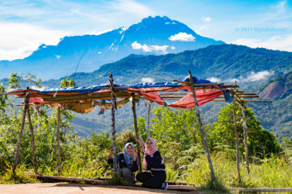 Mount Kinabalu far away