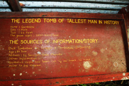 signage: Gambaliu is the tallest man