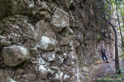 Rock wall outside Bat cave