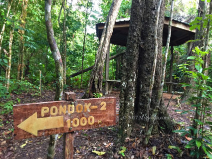 Gazebo No.1: Pondok Damar, 1,000 Meters to Gazebo No.2. (Pondok = Gazebo)