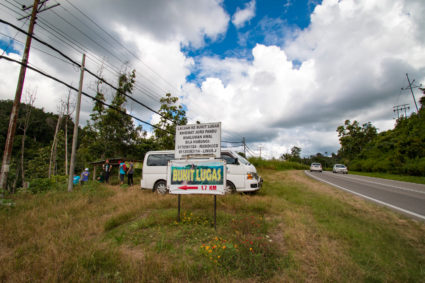 The entrance to Bukit Lugas is at the road side of Tambunan - Keningau highway