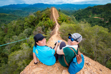 Enjoying the view on Bukit Lugas