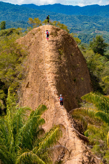 Approaching the peak of Bukit Lugas