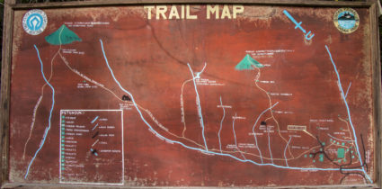 Trail map to different attractions in Serinsim