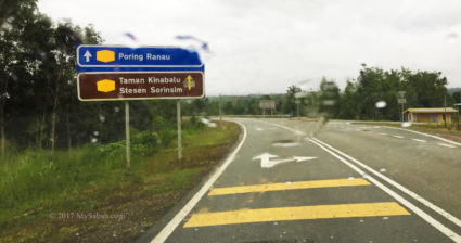 Asphalt road to Serinsim in Kota Marudu