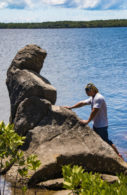 This stone on Batu Berunsai Islet looks like the sad mother of Ragam