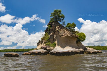 Batu Talam, the rock turned from the traditional food cover