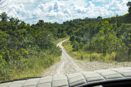 Gravel road from Pitas town to Malubang Village