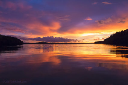 nice sunset at estuary