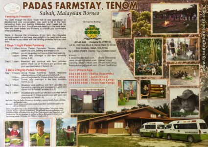 brochure of Padas Farmstay, Tenom