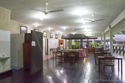 Dining hall of Kawag Danum Rainforest Lodge