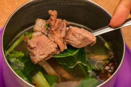 Tasty Soto (Beef soup) in Kinabatangan Town