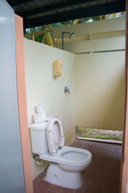 Toilet and shower room on the island