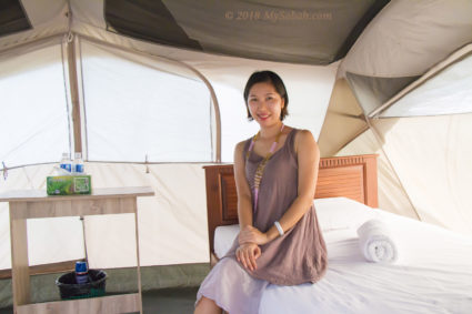 Glamping tent of Walai Penyu Libaran