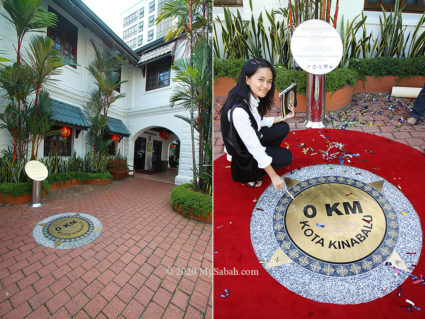 0 KM plaque of Sabah Tourism Building