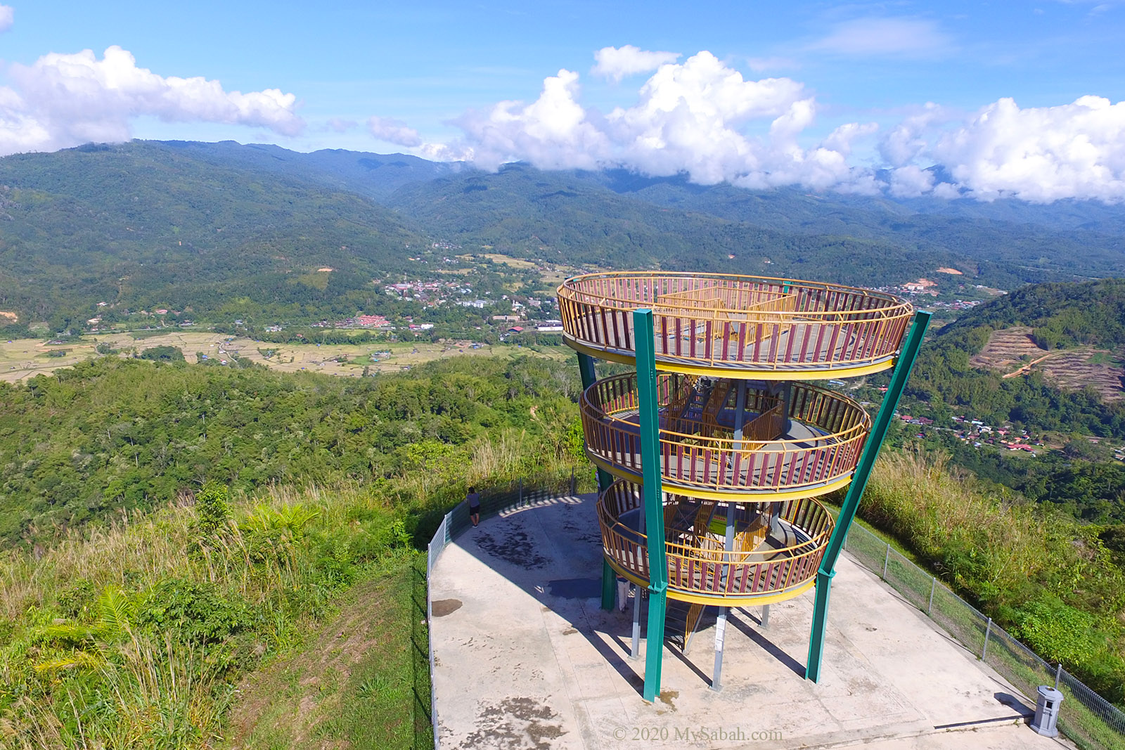 Tambunan Viewing Point (Sinurambi Tower) in Greenest Valley of Sabah