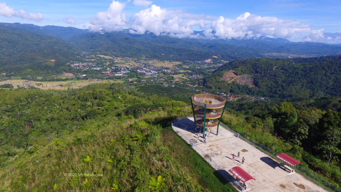 This tower is situated on top of Trig Hill