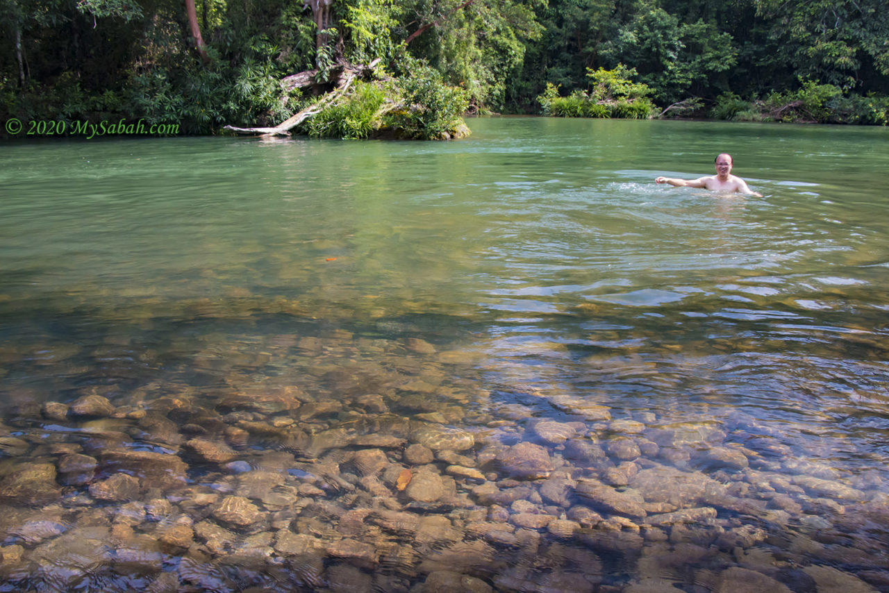 Enjoying the clean river