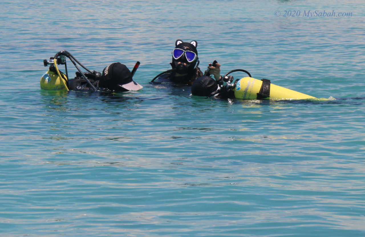 Scuba diving training on Sibuan Island