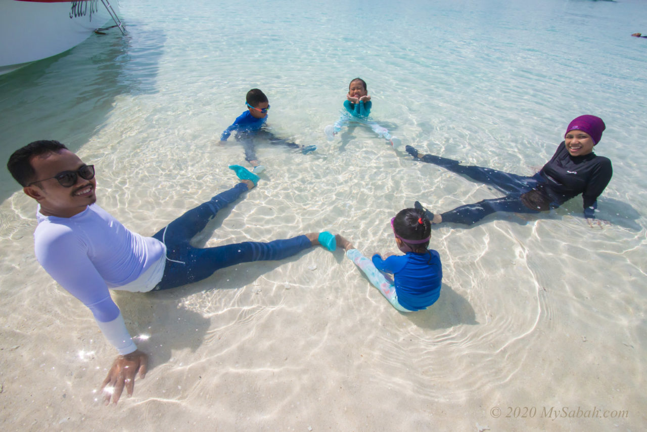 Family having fun on Sibuan