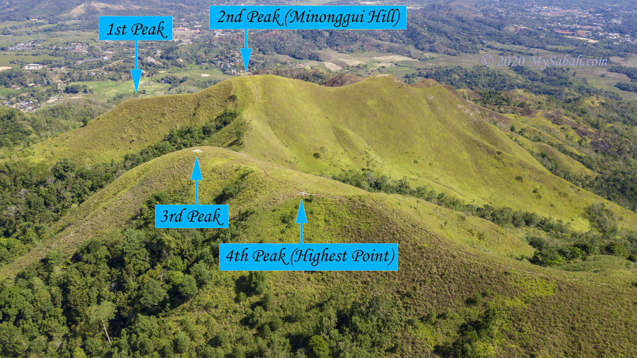 Route to the highest peak of Bukit Bongol via Mandap trail