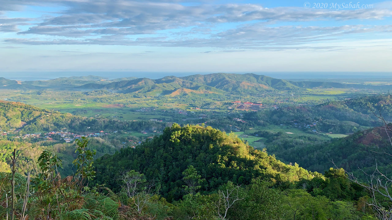 Panoramic view of Kota Belud plain