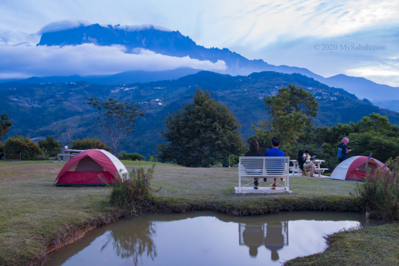 Campers enjoy a peaceful morning