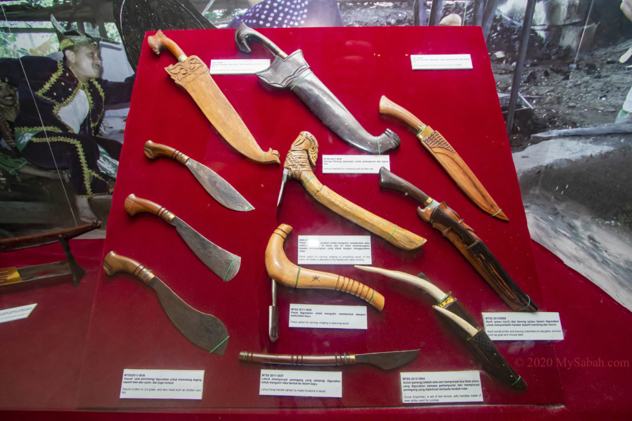 Traditional cutting and carving tools of Bajau people