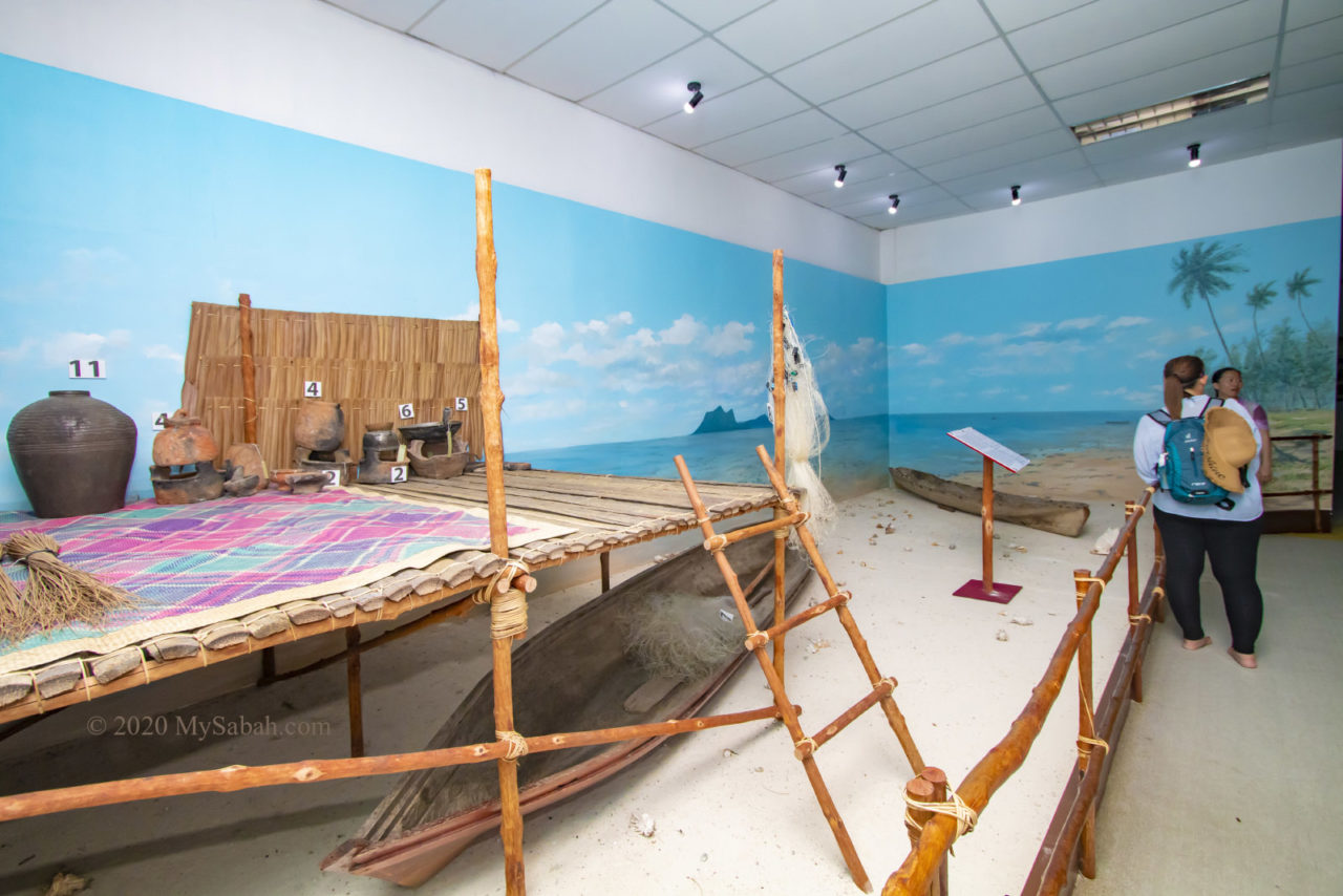 Gallery on first floor that showcase the lifestyle of Sea Bajau in Semporna
