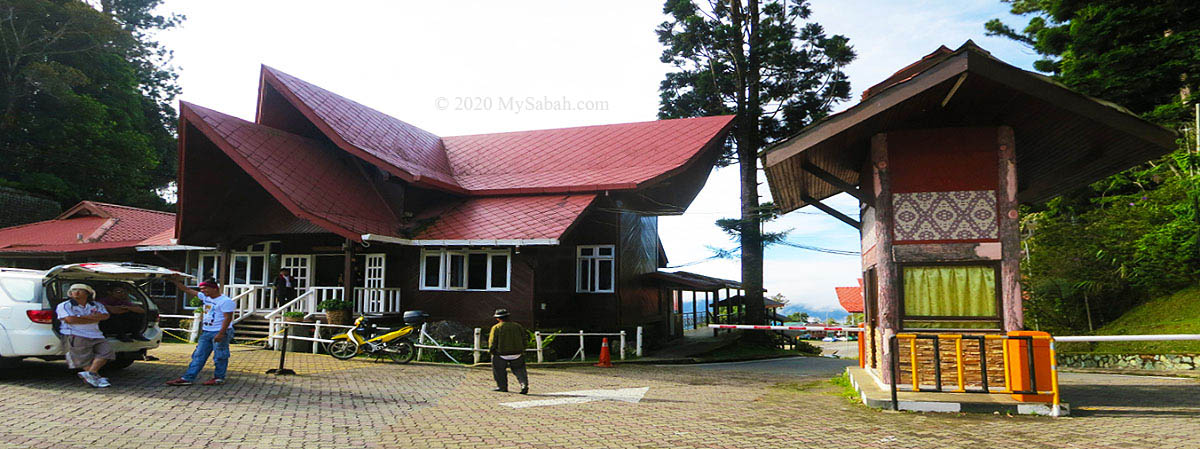 Administration building and ticket booth at the entrance of Kinabalu National Park