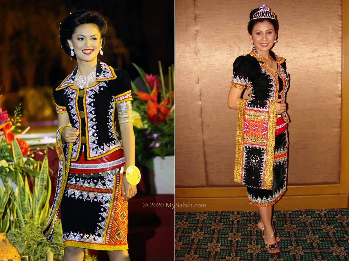 Ladies in Dusun Lotud costume