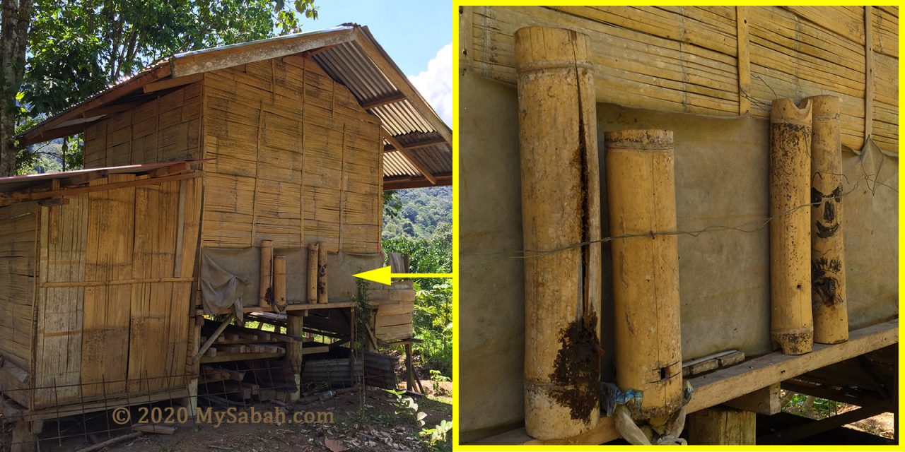 Old-fashioned stingless bee houses in village