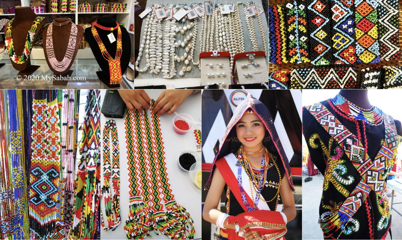 Traditional beadwork and Sabah pearls (at KadaiKu)