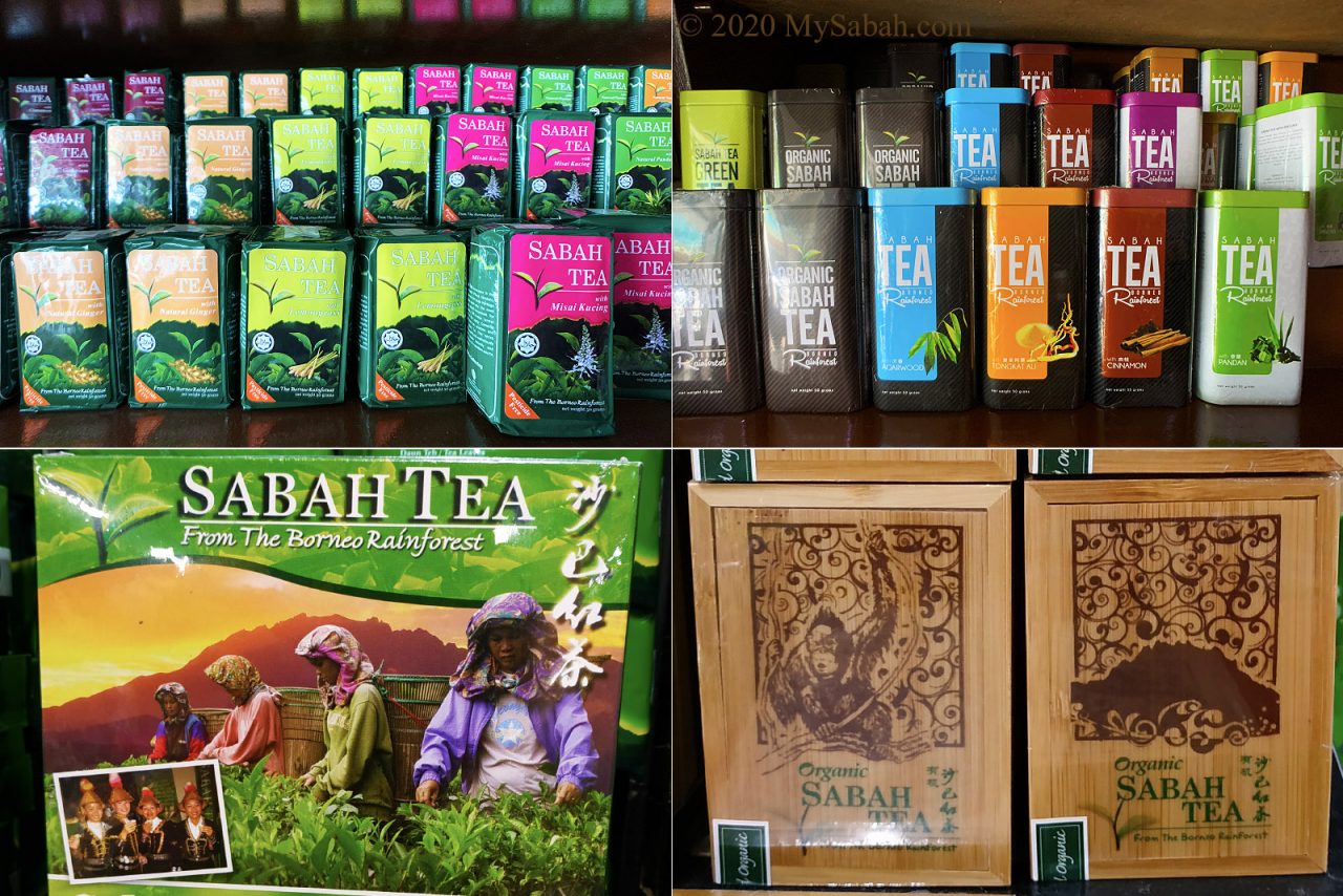 Sabah Tea in different packing and flavors