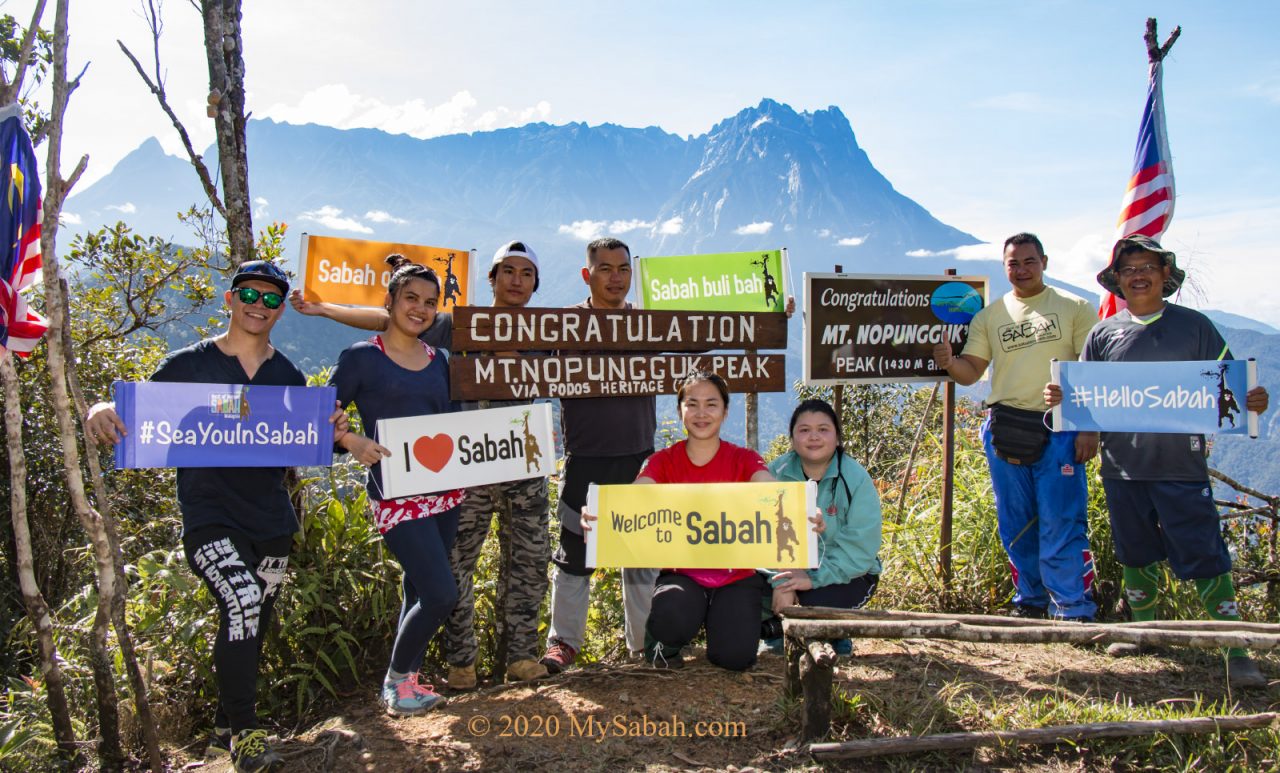 Peak of Mount Nopungguk (1,430 Metres / 4,692 ft) in Kota Belud