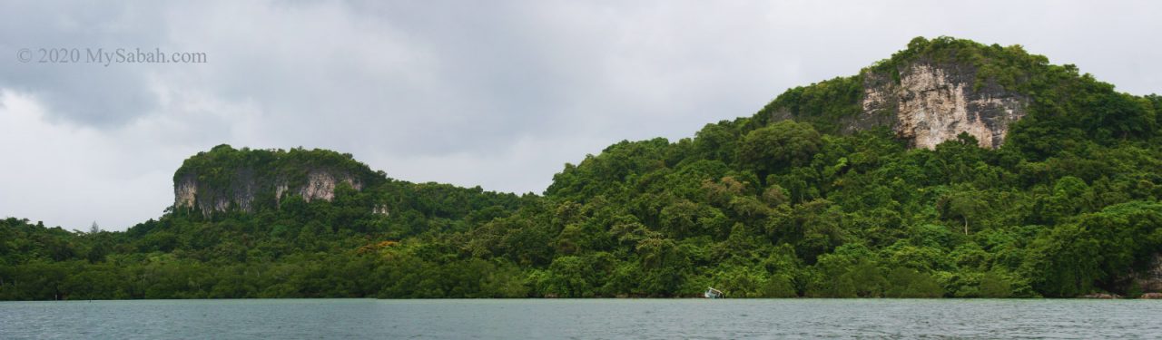 Limestone hills on Balambangan Island