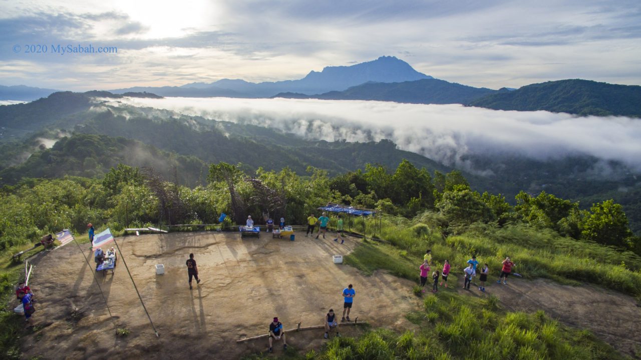 View of Mount Kinabalu on Bukit Perahu