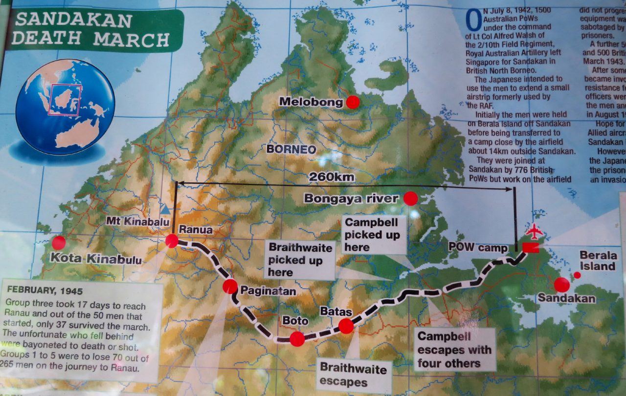 POW route of Sandakan Death Marches
