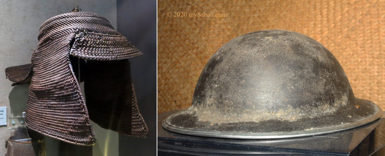 Hat / Helmet of Japanese and Australian soldiers in the Second World War