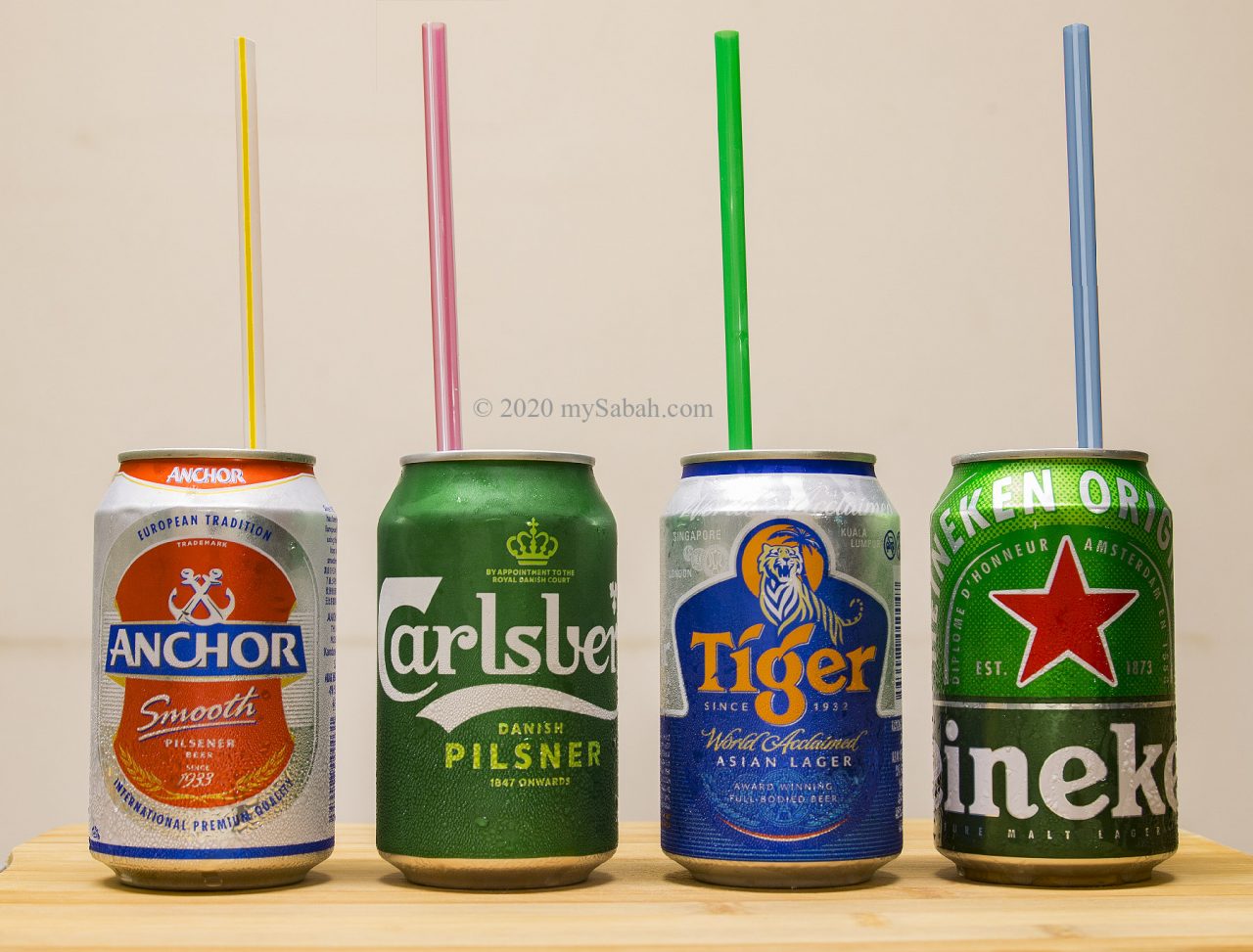 Beers with straws