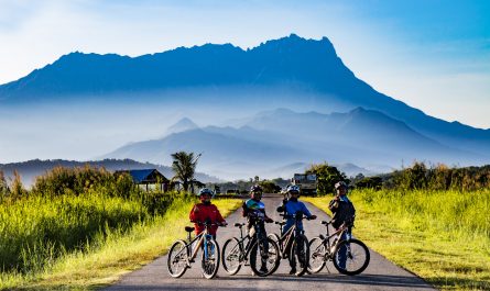 Cycling at Tempasuk Plains, Kota Belud