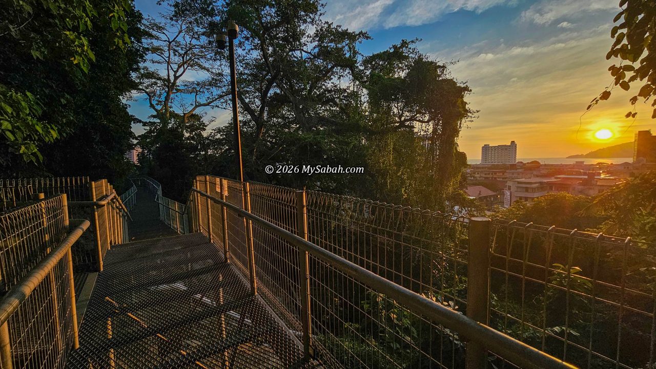A scenic spot to watch the sunset over Kota Kinabalu city.